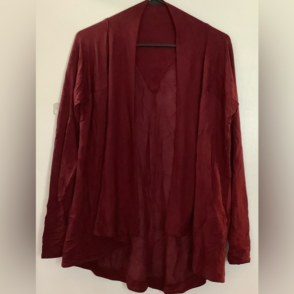 ACTIVE LIFE MAROON CARDIGAN SIZE SMALL